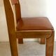 Chaise cuir et bois 70’s