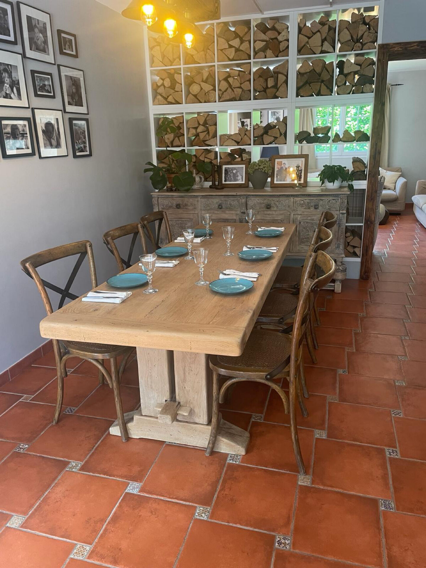Large farmhouse table from Tonge in restored solid oak – 220 cm