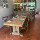 Large farmhouse table from Tonge in restored solid oak – 220 cm