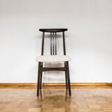 Set of 4 dining chairs in beige boucle by M. Zieliński 1960's