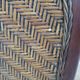 Colonial style armchair - woven rattan and exotic wood - vintage