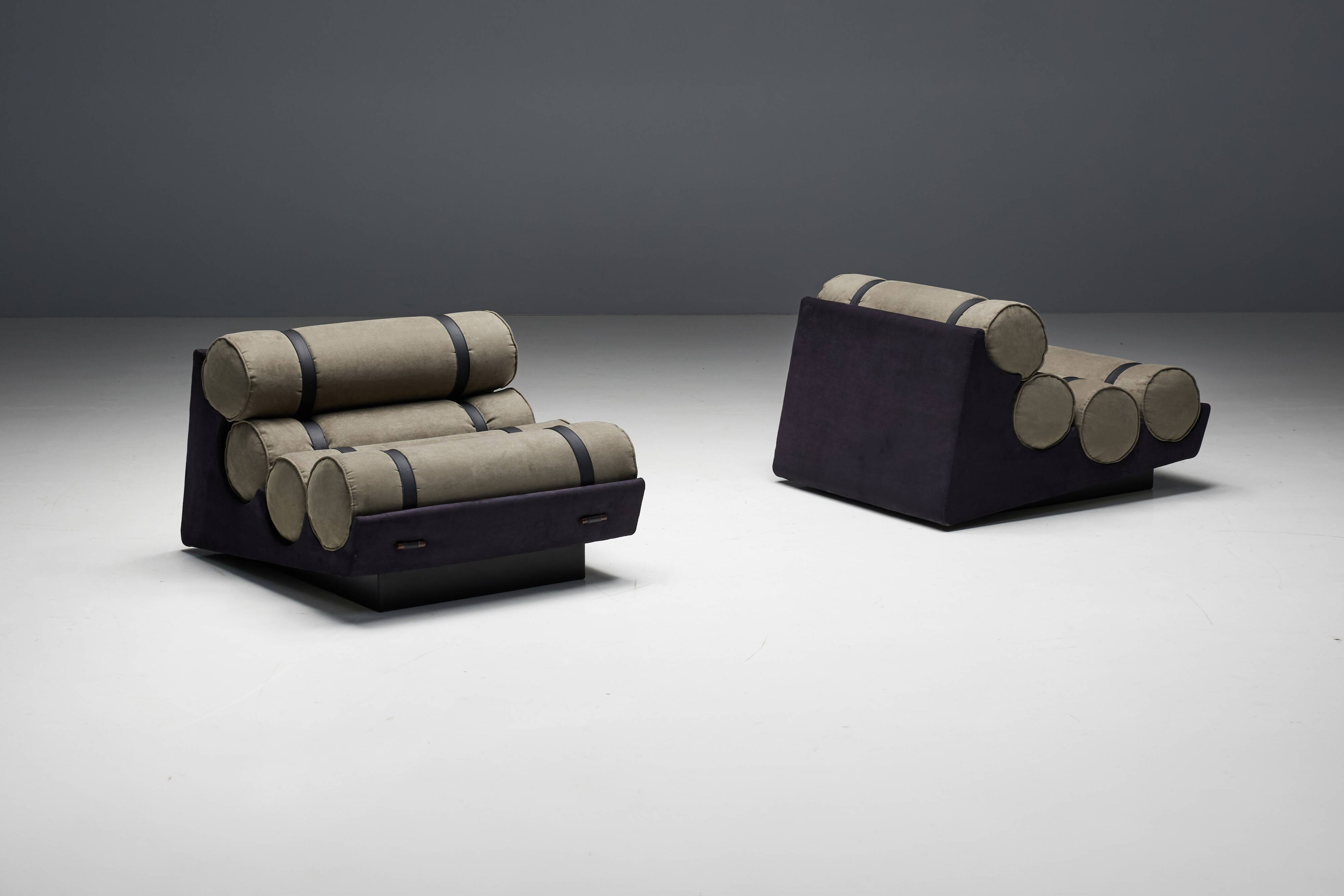 Mid-Century Cylindrical Lounge Chair, Brazil, 1970s