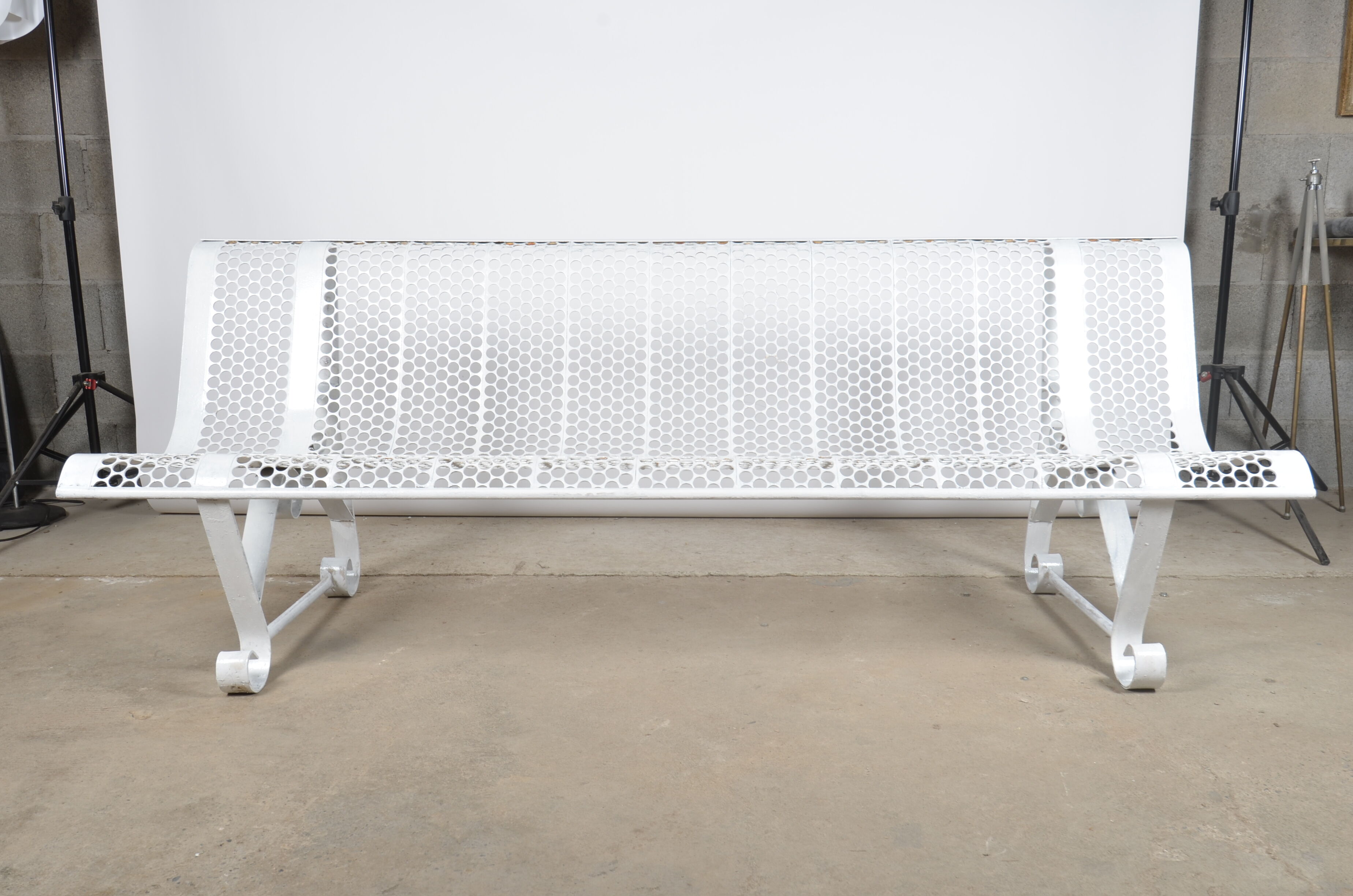 Metal garden bench René Malaval