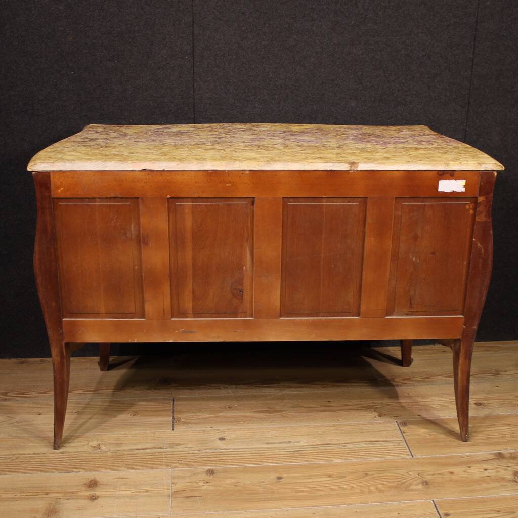 20th century French Louis XV style inlaid commode