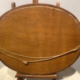 Beveled mirror with wooden frame