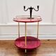 Aldo Tura bar cart, red goat leather, mid-century Italian / Hollywood Regency