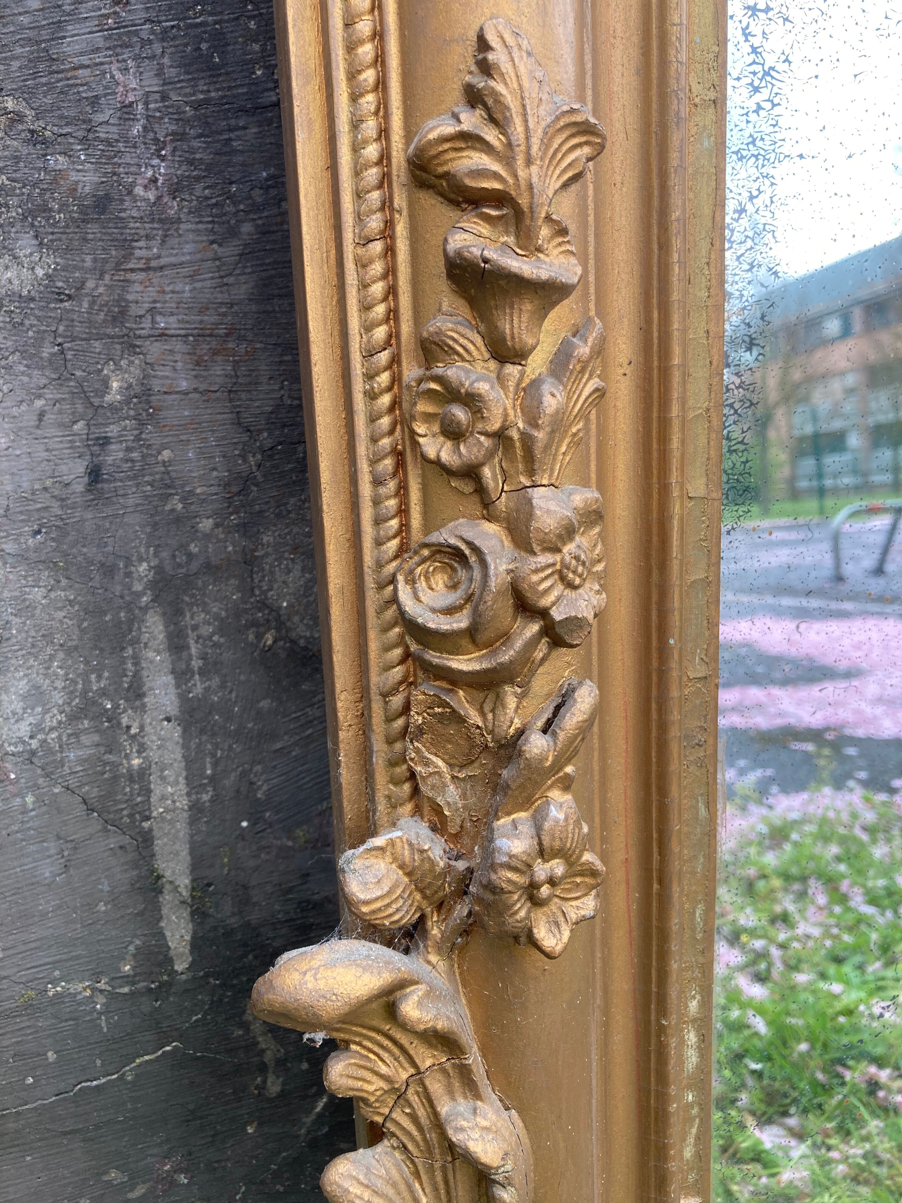 Old mirror rocaille style 178 x 96cm