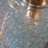 Vintage stroller to put down or hang with lampshade in bubbled glass