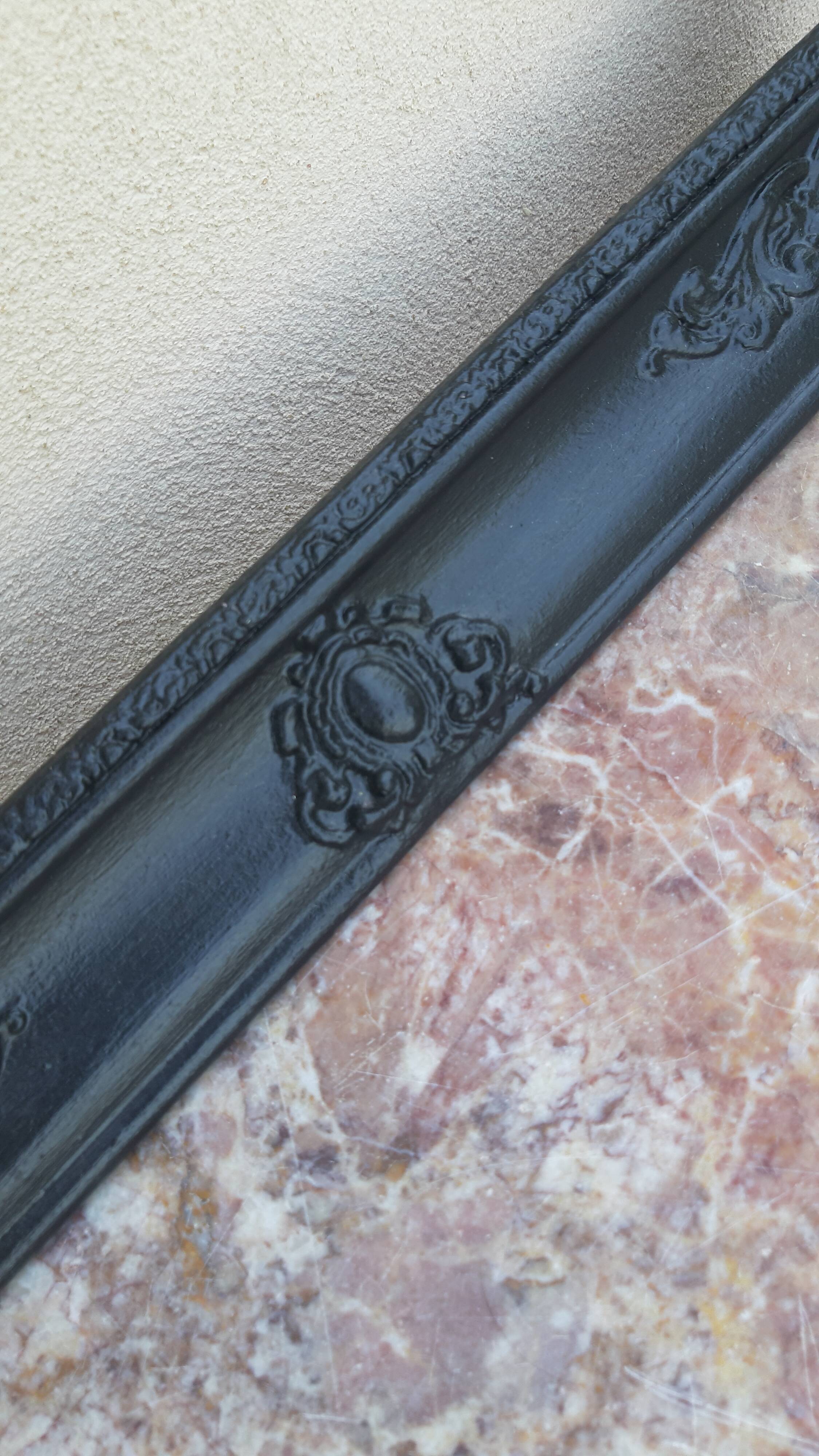 Black carved old frame