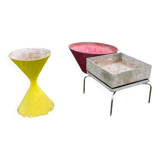 Set of 3 planters in fiber cement Willy Guhl