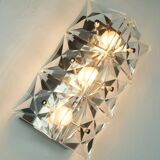 Kinkeldey mid century SCONCE crystal glass and chrome 6 glass prisms 1960s