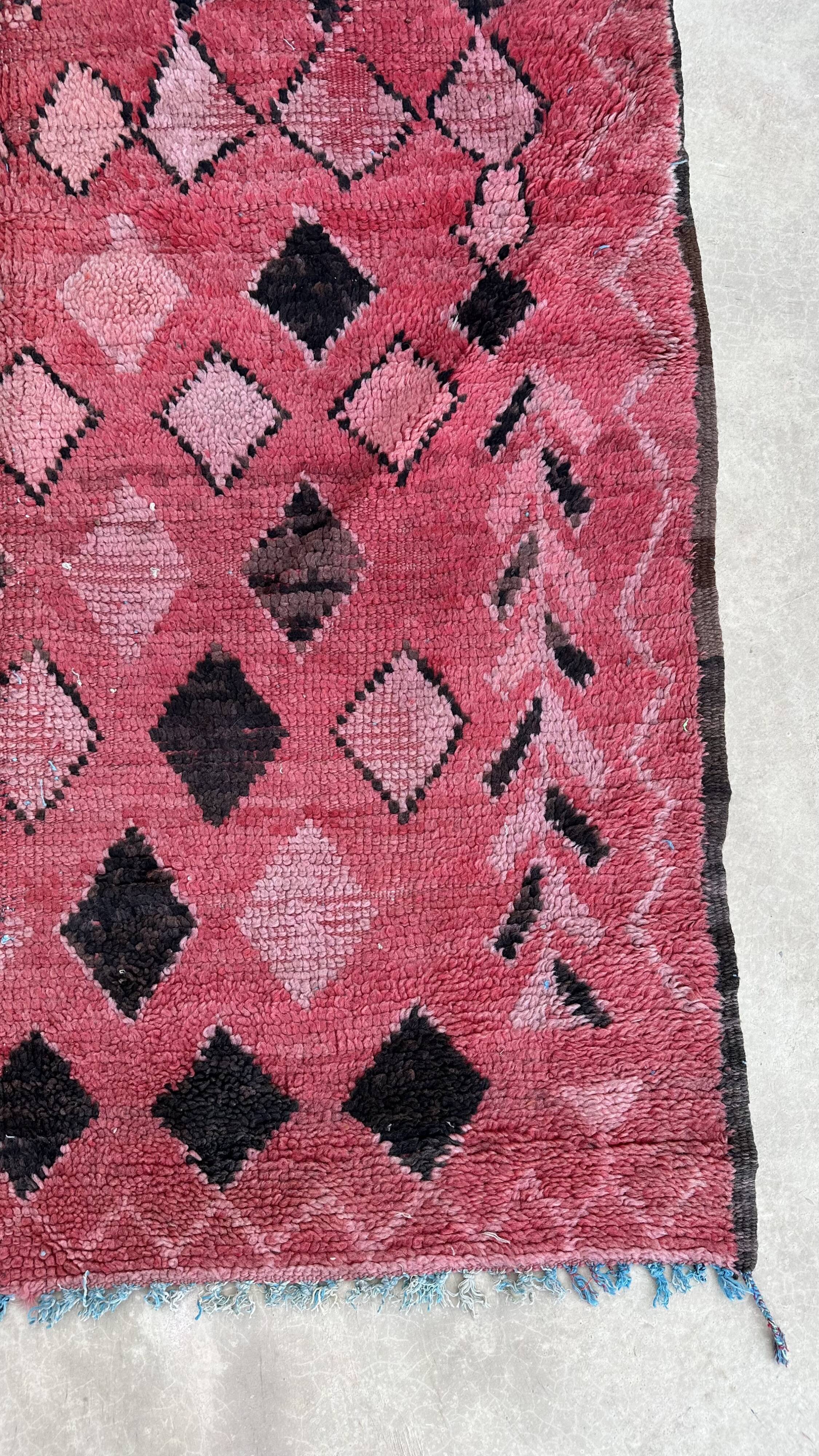 Red Boujad Moroccan rug - 355 x 128 cm