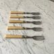 Set of 5 dessert forks with three peaks in Bakelite 50s-60s