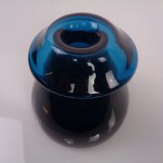 Hand-Blown Blue Glass Vase, Italy, 1960s