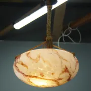 Art Nouveau Glass Pendant, Czechoslovakia, 1920s