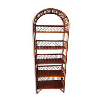 Vintage rattan shelf