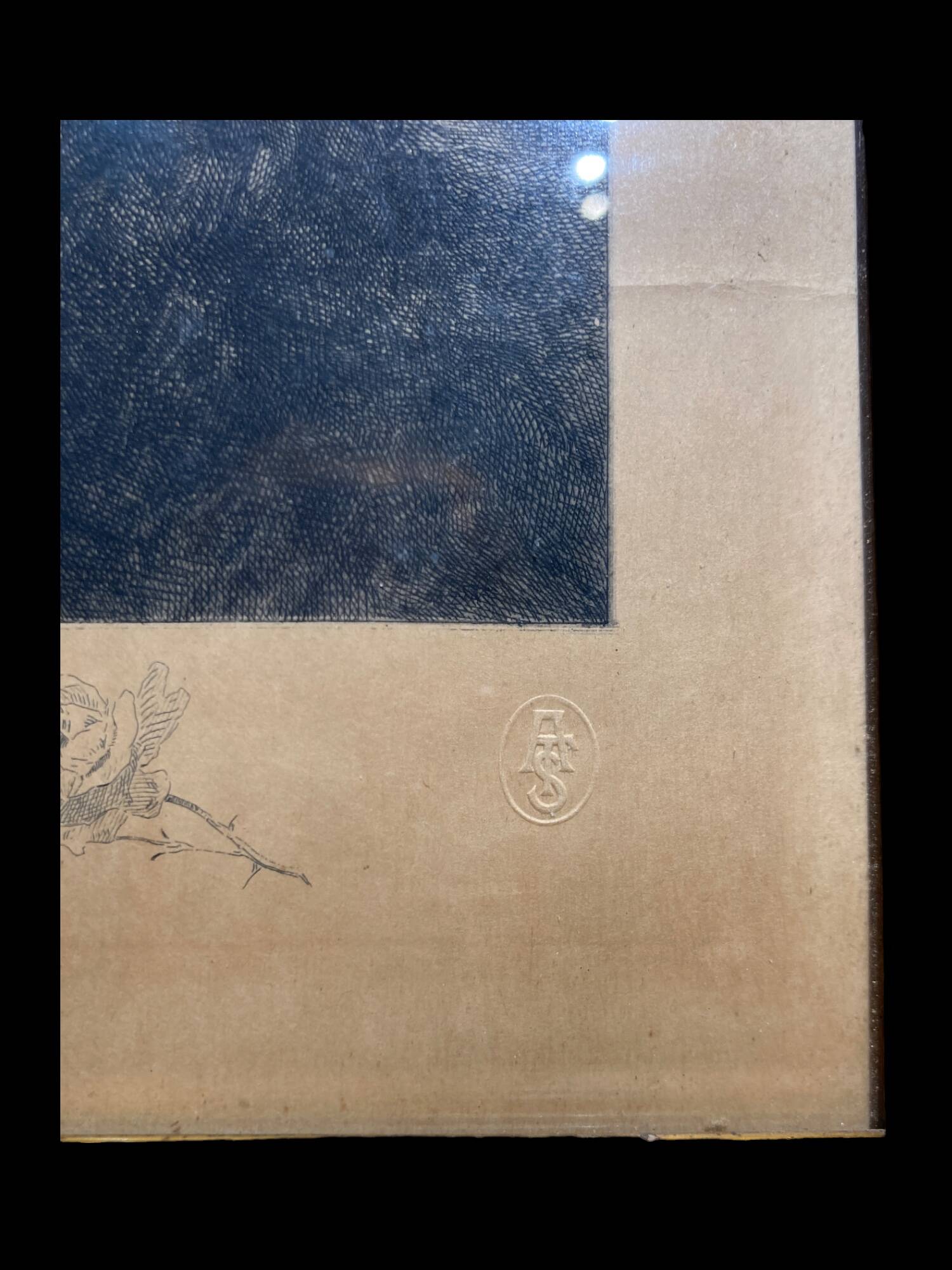 Engraving of a woman.