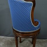 Louis XVI Style Beech Swivel Harpist Chair – Early 20th Century