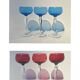 Six crystal wine glasses Val Saint Lambert model Saumur.