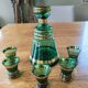 Vintage carafe and 5 glasses