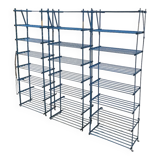 Set of 3 Rigidex iron storage locker shelves 1950s