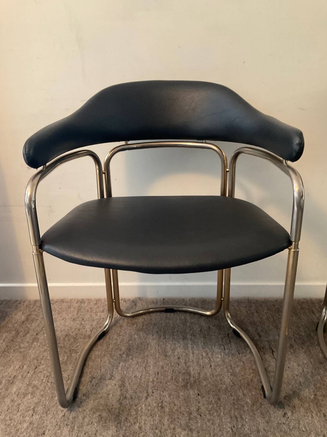 Series of 4 Italian armchairs by Otto Gerdau 70s