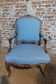 Louis XV style armchair in carved wood – blue fabric