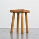 Pine stool by Charlotte Perriand, Les Arcs, France