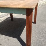 Table and chairs art deco wood and pastel
