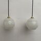 Lot 2 round clichy glass hanging lamps
