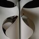 Space Age pendant lamp by Jean D'Imbleval in white lacquered aluminum, 1970
