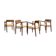 Chaises de salle à manger en teck du milieu du siècle par Niels O. Møller pour J.L. Moller, modèle 56, ensemble de 4, Danemark, années 1950