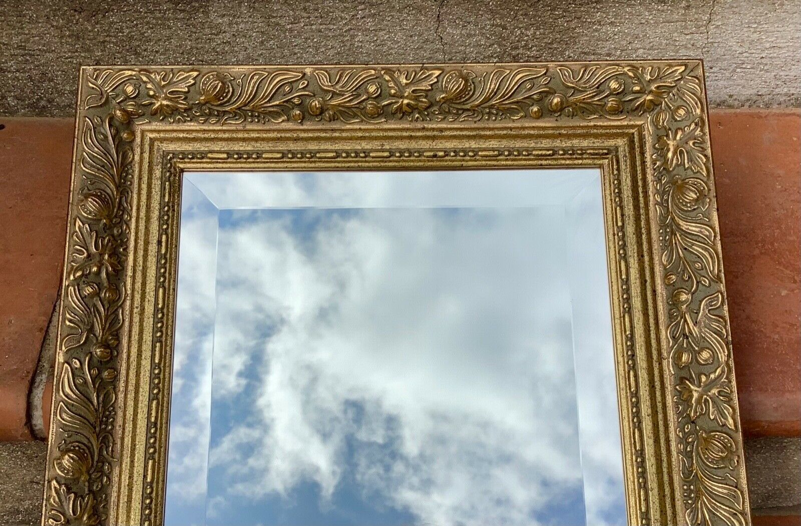 Napoleon III bevelled ice mirror 132x42cm