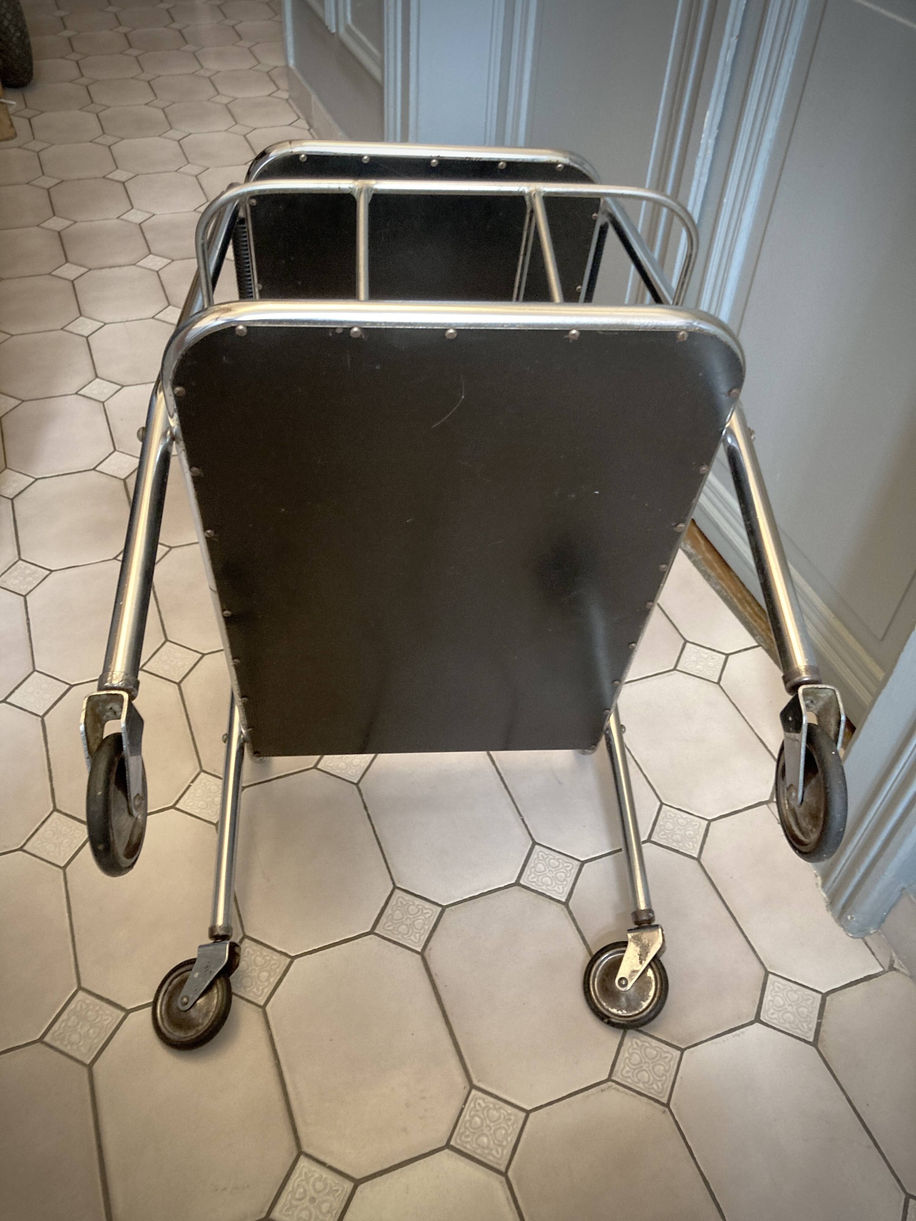 French Regency style metal serving trolley 1950