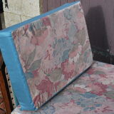 Vintage blue padded bench