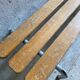Vintage kindergarten bench wood & metal lacquered