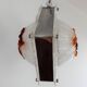 White and amber murano glass pendant lamp, italy, 1960s