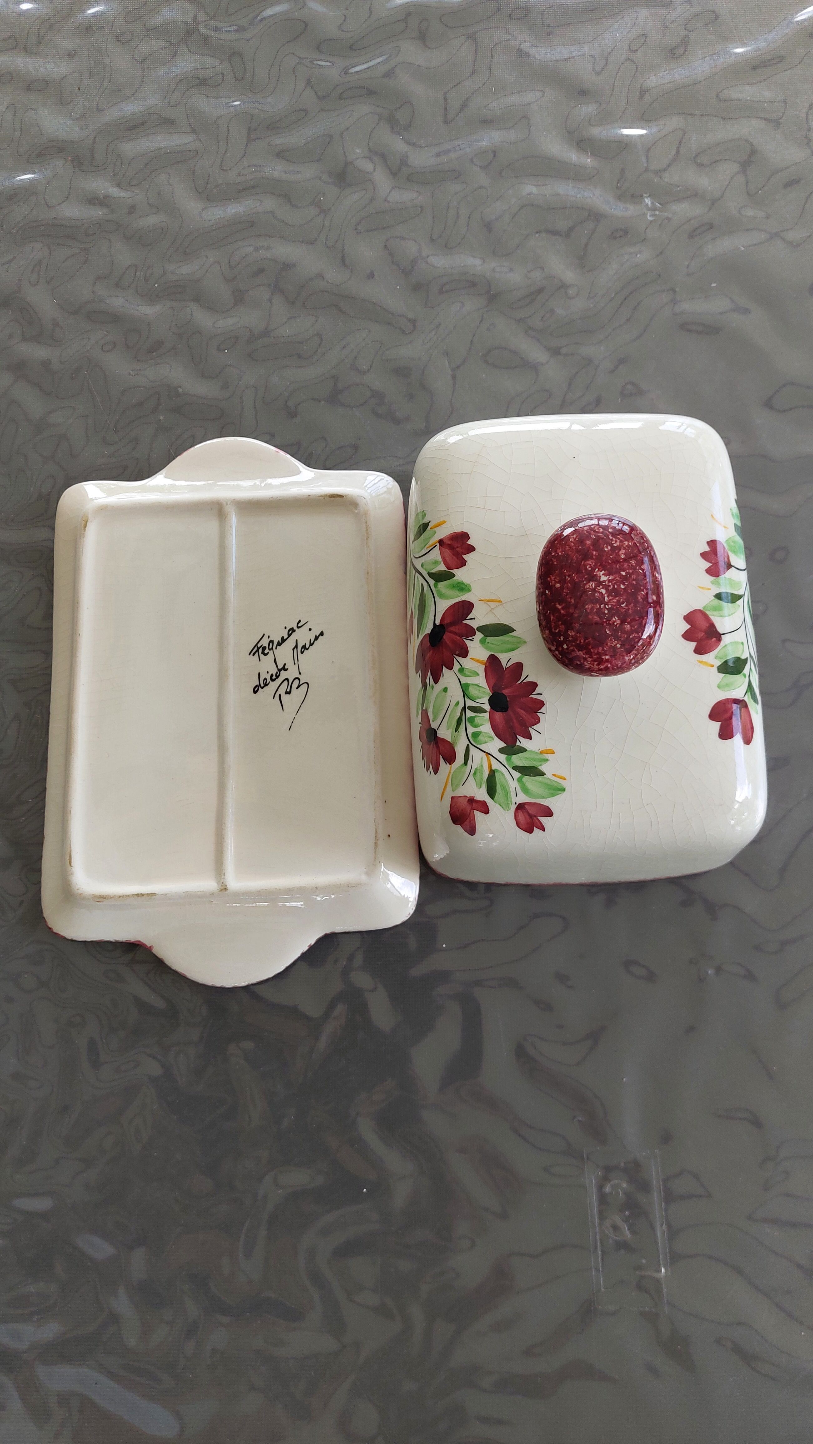 Beurrier décor artisanal