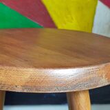 Vintage blond wooden stool