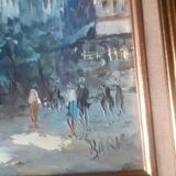 Tableau scène de rue