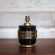 Vintage lamp, table lamp, bedside lamp, black and gold lamp base