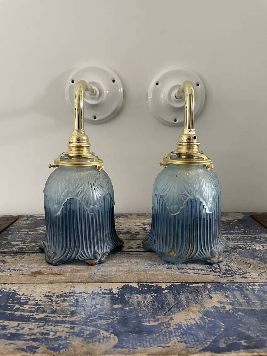 Pair of Art Deco wall lights