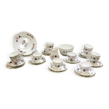 1930s English Bone China Tea Set - 12 Cups