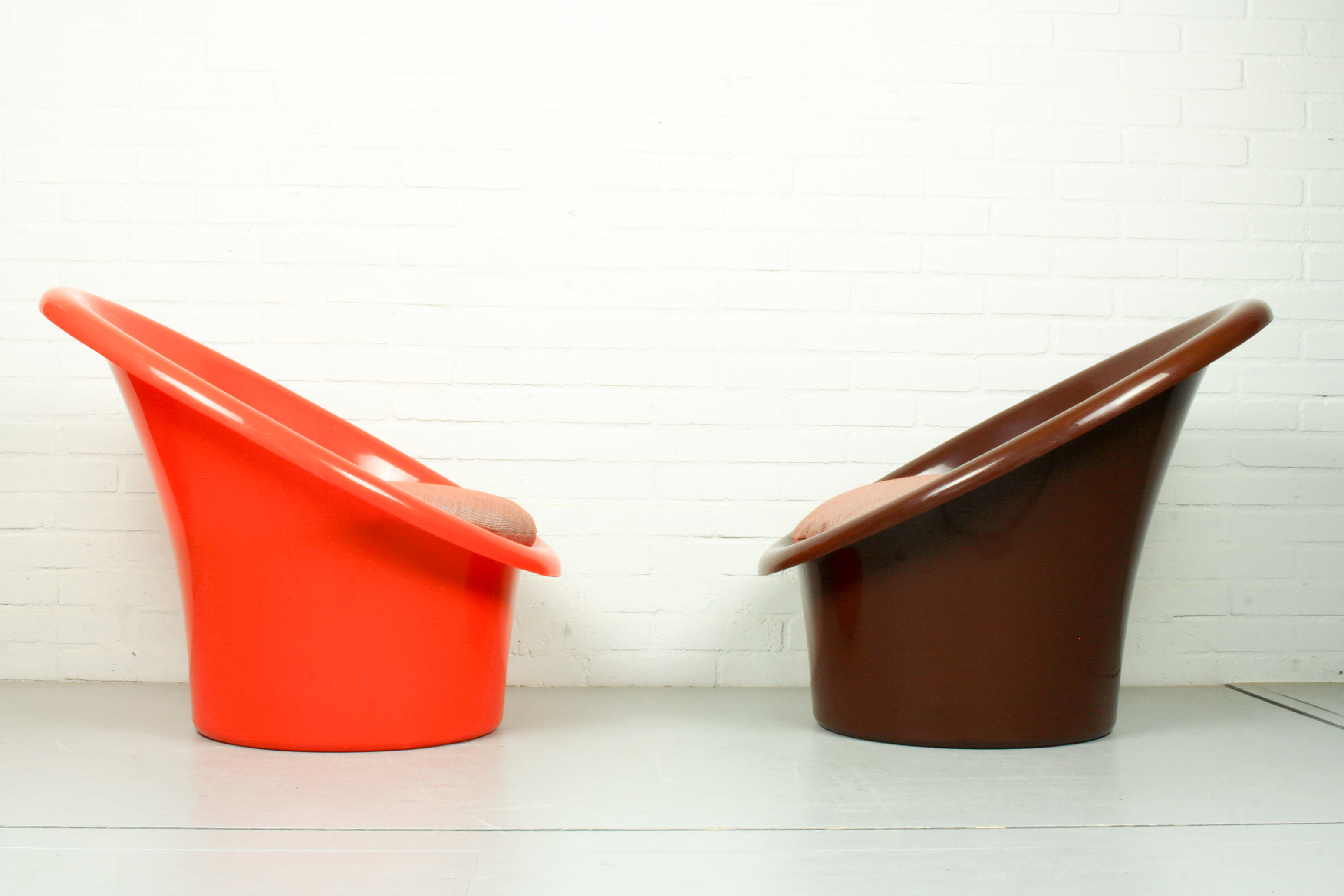 Pair of 2 Skopa lounge chairs by Ole Gjerløv Knudsen & Torben Lind for IKEA, 1970s