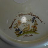 DECORATIVE PLATE FAIENCE MARTRES TOLOSANE MOUSTIERS
