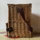 Vintage Flamingo Wicker Picnic Basket