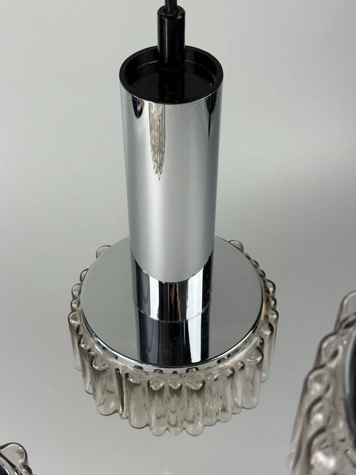60s 70s 3-flame cascade lamp from Staff Leuchten Germany chrome glass