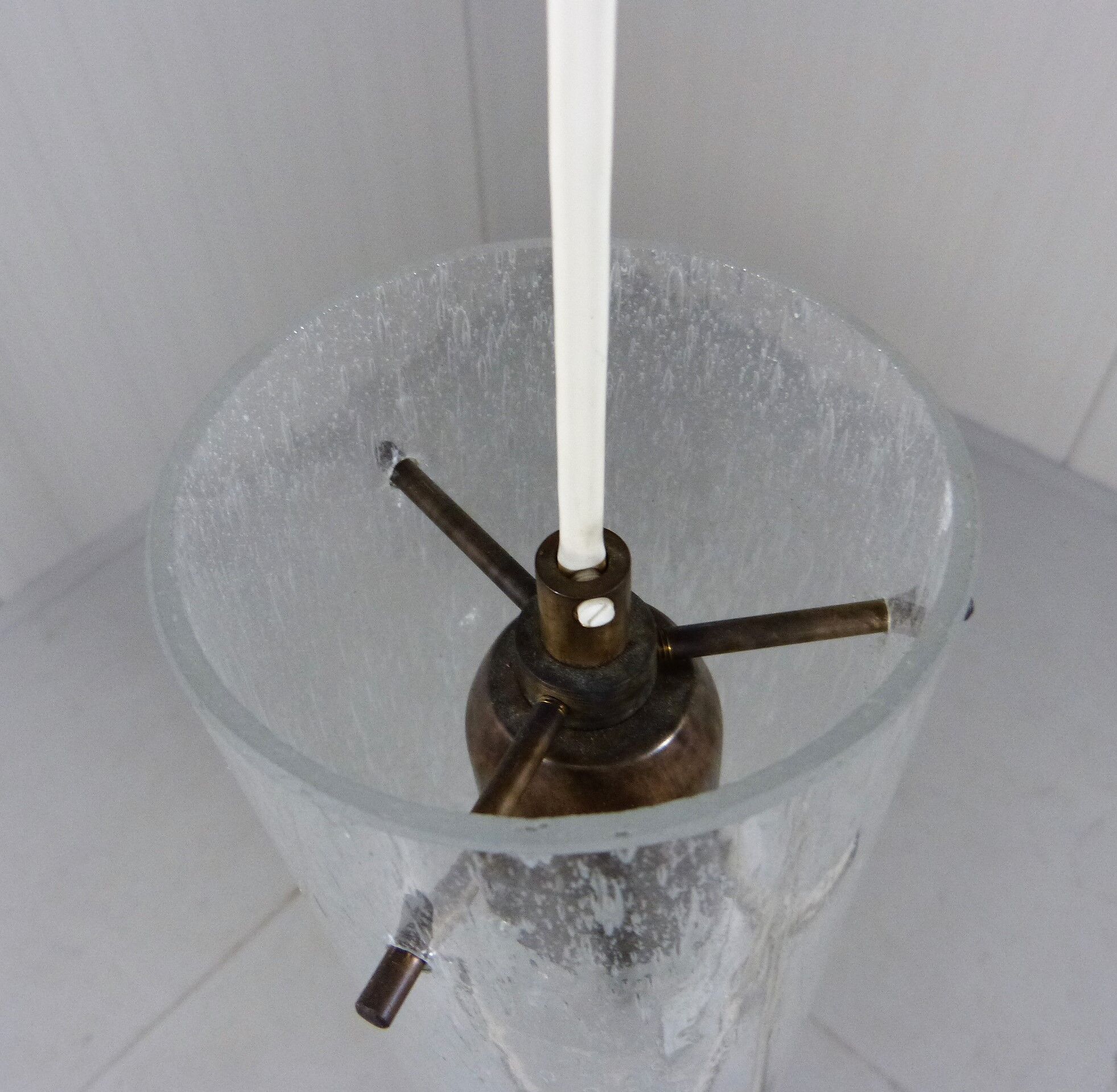 Vintage Kaiser Leuchten glass hanging lamp, 1960’s