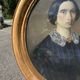 Large portrait of a woman in pastel – Second Empire period – Signed Loullie, d