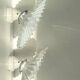 Pair of opaline and porcelain sconces